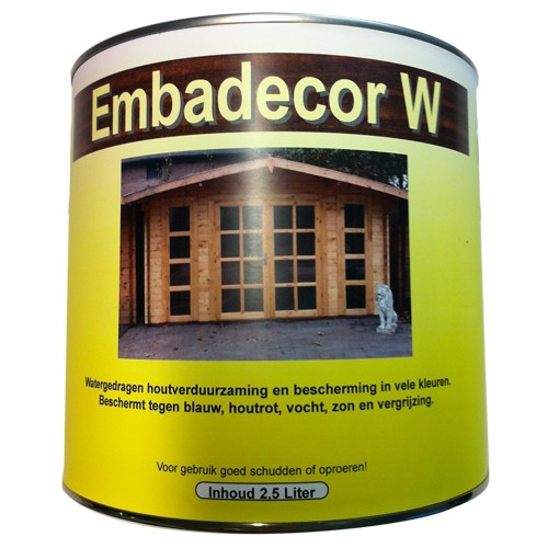2,5 liter Embadecor® W uv naturel kleur naturel watergedragen transparante beits   gratis verzenden