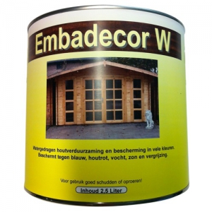 2,5 liter Embadecor® W   kleur  NOTEN water gedragen transparante beits   gratis verzenden